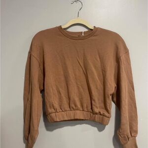 Brown Cropped Sweatshirt